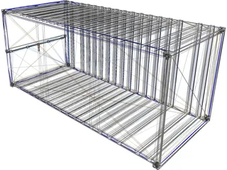 Shipping Container 3D Model preview