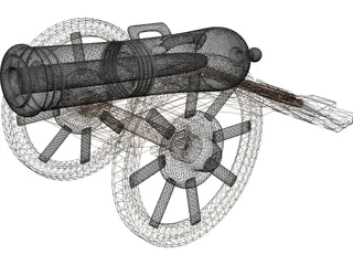 Old Cannon 3D Model preview