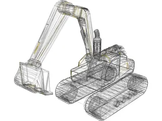 Toy Excavator 3D Model preview