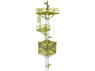 Well Caisson Deck 3D Model preview