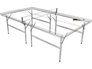 Ping Pong Table 3D Model preview