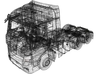 Mercedes-Benz Actros 3D Model preview