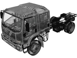 Isuzu FTS800 CrewCab Chassis (2014) 3D Model preview