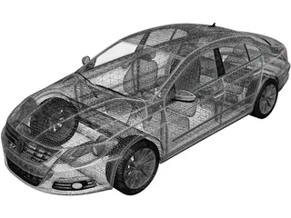 Volkswagen Passat CC (2009) 3D Model preview