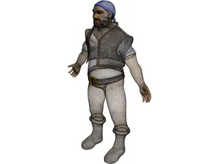 Muscular Pirate 3D Model preview