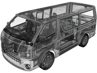 Toyota Hiace (2013) 3D Model preview