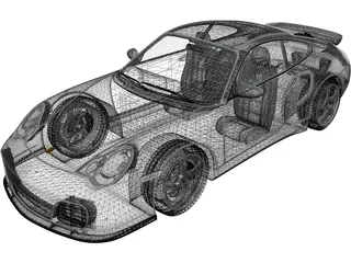 Porsche 911 Turbo (2000) 3D Model preview