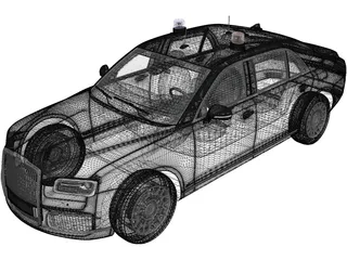 Aurus Senat Sedan Guard (2018) 3D Model preview