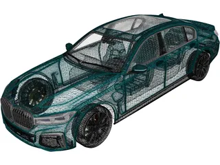 BMW 745Le (2020) 3D Model preview