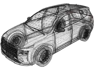 Hyundai Santa Fe (2021) 3D Model preview