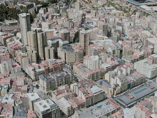 A Coruna City, Spain (2020) 3D Model preview