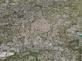 Aix-en-Provence City, France (2020) 3D Model preview