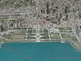 Chicago City, USA (2020) 3D Model preview