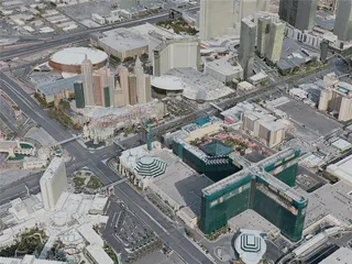 Las Vegas City, The Strip, USA (2020) 3D Model preview