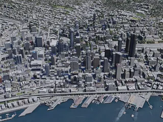 Seattle City, USA (2020) 3D Model preview