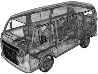 Volkswagen Kombi (2012) 3D Model preview