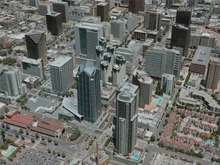 San Diego City, USA (2020) 3D Model preview