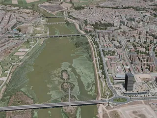 Badajoz City, Spain (2020) 3D Model preview