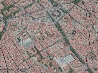Barcelona City, Spain (2020) 3D Model preview