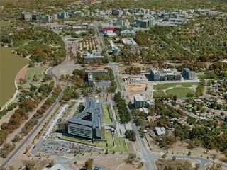 Canberra City, Australia (2020) 3D Model preview