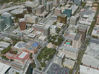 San Jose City, USA (2020) 3D Model preview