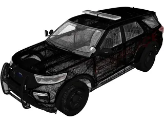 Ford Explorer Police (2020) 3D Model preview