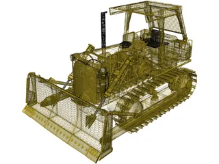 Caterpillar D7G Crawler Dozer (1989) 3D Model preview