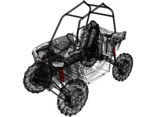 Polaris UTV Buggy 3D Model preview