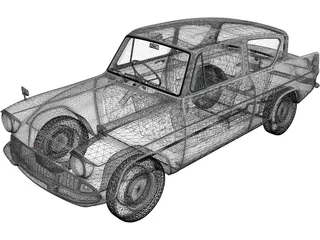 Ford Anglia (1967) 3D Model preview