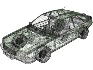 Renault Fuego (1980) 3D Model preview