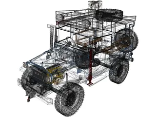 Toyota Land Cruiser FJ40 [Lifted] 3D Model preview