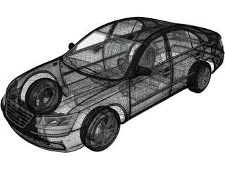 Hyundai Sonata (2008) 3D Model preview
