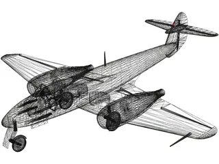 Gloster Meteor 3D Model preview