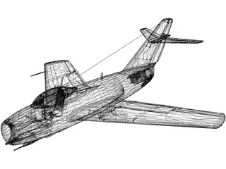 Mikoyan-Gurevich MiG-15 Fagot 3D Model preview