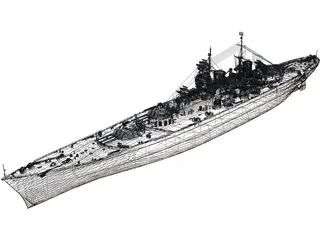 Sovetsky Soyuz Battleship 3D Model preview