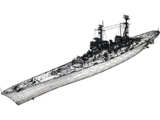 Stalingrad Battlecruiser 3D Model preview