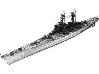 Moskva Russian Cruiser 3D Model preview