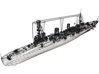 Krasny Krym Soviet Cruiser 3D Model preview