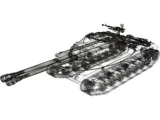 Object 703 Variant II 3D Model preview