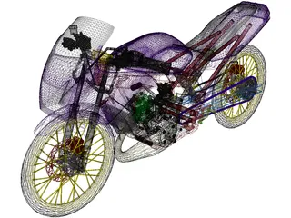 Kawasaki Serpico 150 3D Model preview