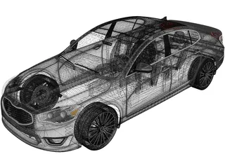 Kia Cadenza (2014) 3D Model preview