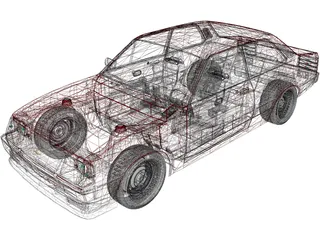 Chevrolet Chevette (1988) 3D Model preview