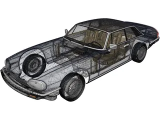 Jaguar XJ-S Coupe (1990) 3D Model preview