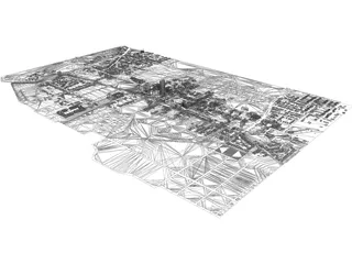 Lexington City, KY, USA 3D Model preview