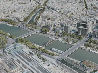 Paris City, France (2020) 3D Model preview