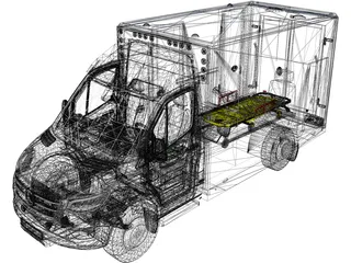 Mercedes-Benz Ambulance 3D Model preview
