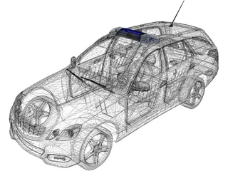 Mercedes-Benz E-Class Police 3D Model preview