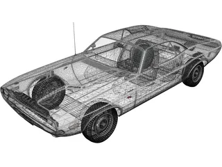 Dodge Challenger (1970) 3D Model preview
