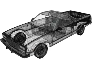 Chevrolet El Camino (1982) 3D Model preview