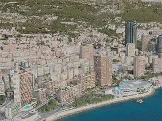 Monaco City, Monaco (2020) 3D Model preview